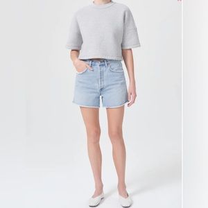 Agolde Dee High Rise Rolled Hem Short - size 30 - color: Hazard